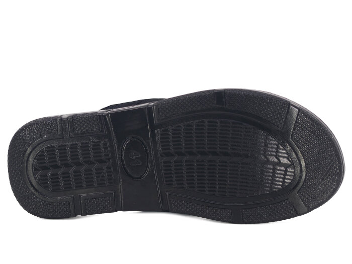 Henedi Merdane M-119 Çapraz Bantlı Poşetli Günlük Terlik Siyah - 3