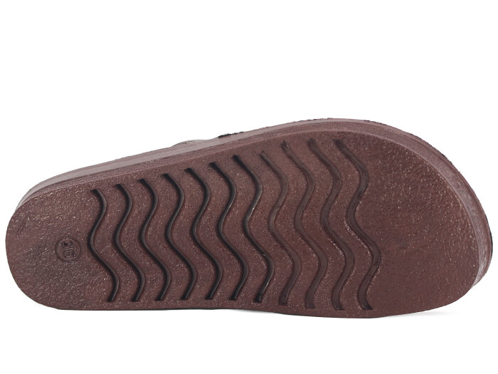 Henedi Zenne Z-3149 Comfort Geçmeli Kutulu Günlük Terlik Kahve - 3