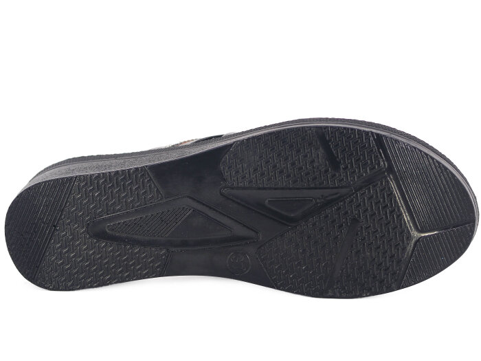 Henedi Zenne Z-3505 Çapraz Taşlı Ayna Bantlı Kutulu Günlük Terlik Bakır - 3