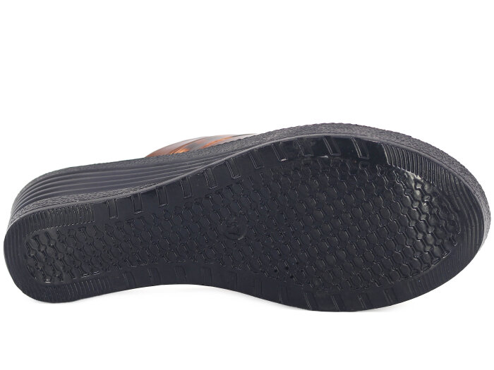 Henedi Zenne Z-3510 Çapraz Kutulu Günlük Terlik Füme - 3