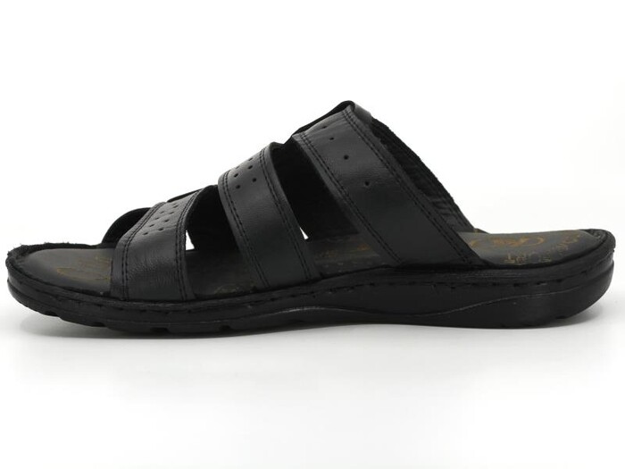 Hınıs Merdane 1030 Deri Günlük Terlik Siyah - 2