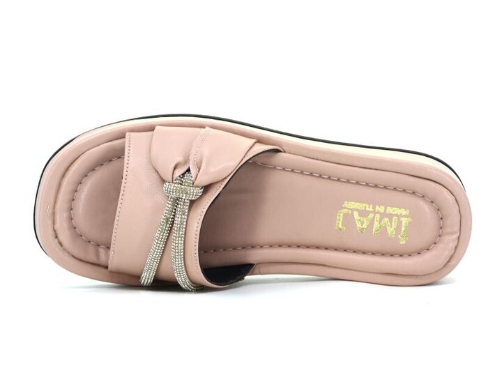 İmaj Zenne 2024-11 Taşlı Ekstra Günlük Terlik Pudra - İmaj (1)