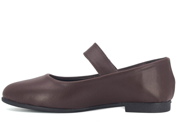 İmaj Zenne Düğmeli Babet Ayakkabı Kahve - İmaj (1)