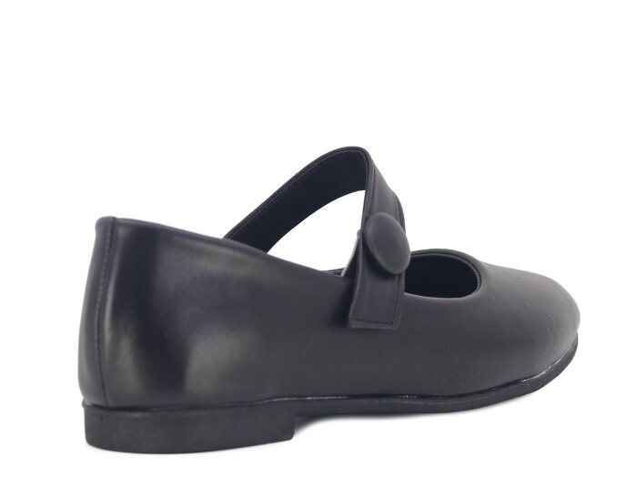 İmaj Zenne Düğmeli Babet Ayakkabı Siyah - 3