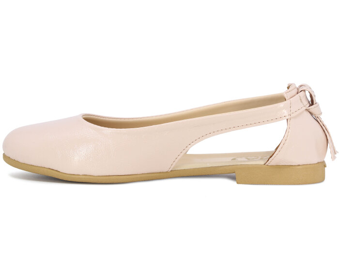 İmaj Zenne Fiyonklu Babet Ayakkabı Bej Rugan - İmaj (1)