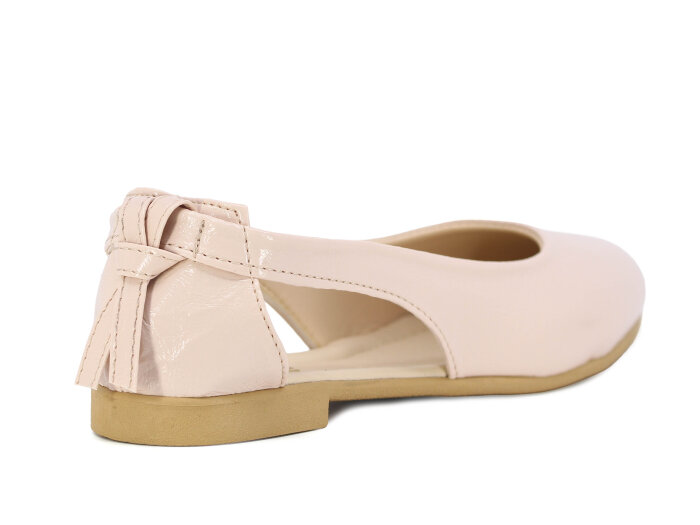 İmaj Zenne Fiyonklu Babet Ayakkabı Bej Rugan - 3