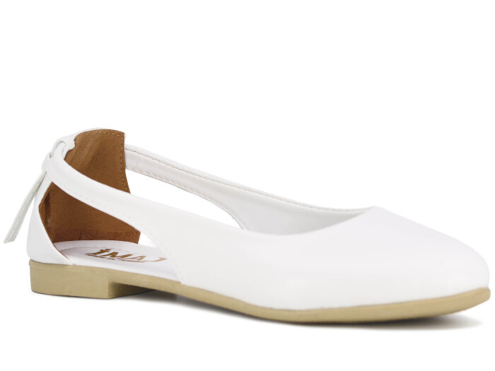 İmaj Zenne Fiyonklu Babet Ayakkabı Beyaz - 1