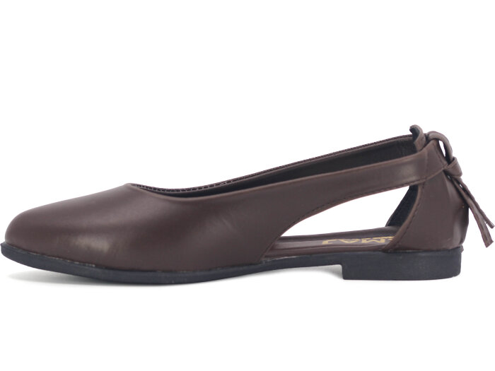 İmaj Zenne Fiyonklu Babet Ayakkabı Kahve - İmaj (1)