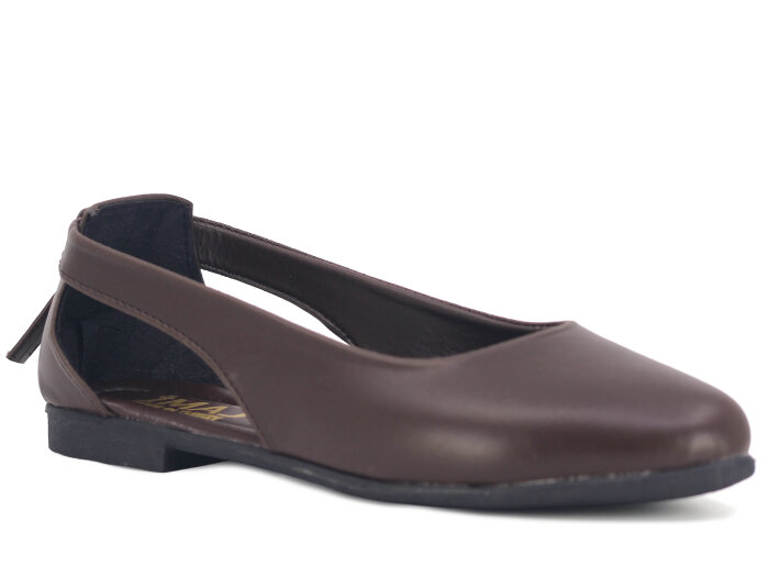 İmaj Zenne Fiyonklu Babet Ayakkabı Kahve 