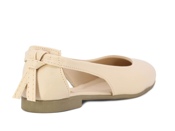 İmaj Zenne Fiyonklu Babet Ayakkabı Krem - 3