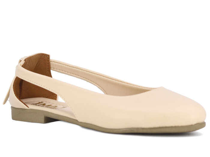 İmaj Zenne Fiyonklu Babet Ayakkabı Krem 