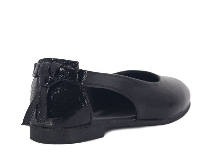 İmaj Zenne Fiyonklu Babet Ayakkabı Siyah Rugan - 3