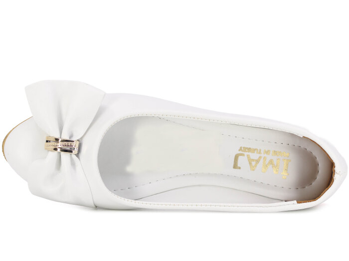 İmaj Zenne Yüzüklü Babet Ayakkabı Beyaz - İmaj (1)