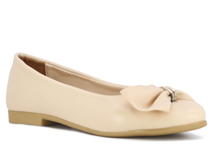 İmaj Zenne Yüzüklü Babet Ayakkabı Krem - 1