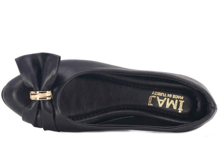 İmaj Zenne Yüzüklü Babet Ayakkabı Siyah - 2