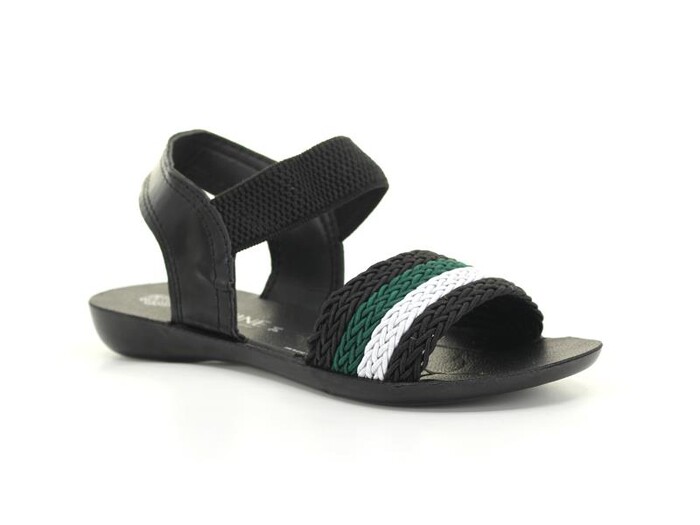 Jasmine Filet 5418 Örgülü Sandalet Siyah - 4