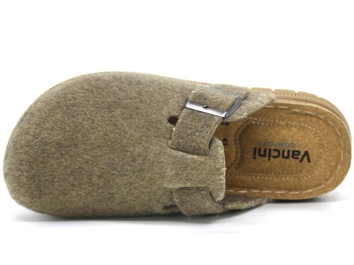 Jasmine Merdane 4181 Keçeli Tokalı Kutulu Kapalı Terlik Bej - Jasmine (1)