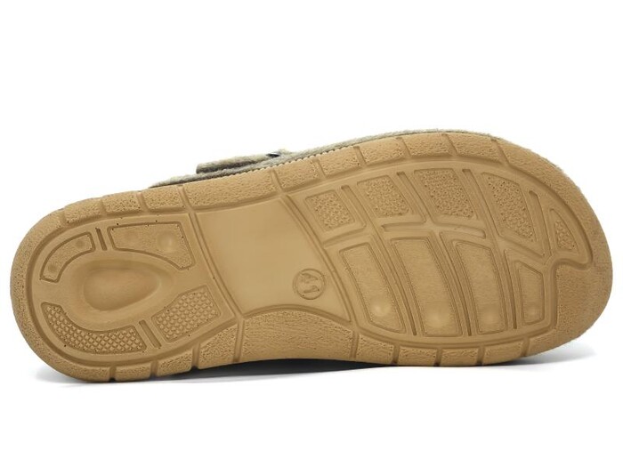 Jasmine Merdane 4181 Keçeli Tokalı Kutulu Kapalı Terlik Bej - 3