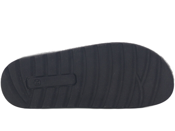 Jasmine Zenne 101-01 Keçeli Ev Terliği Gri - 3