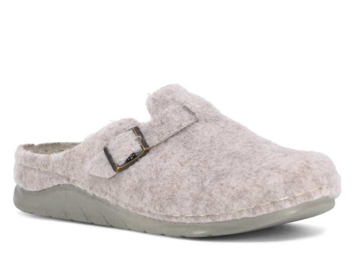 Jasmine Zenne 2025 Sabo 8571 Keçeli Kapalı Terlik Açık Bej - Jasmine