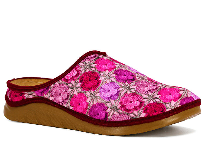 Jasmine Zenne 850-4 Kapalı Terlik Çiçekli Pembe - Jasmine