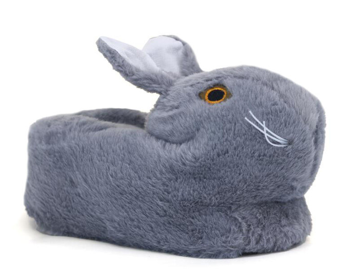 Kar Zenne Tavşanlı Ev Ayakkabısı Tavşanlı Gri - Kar