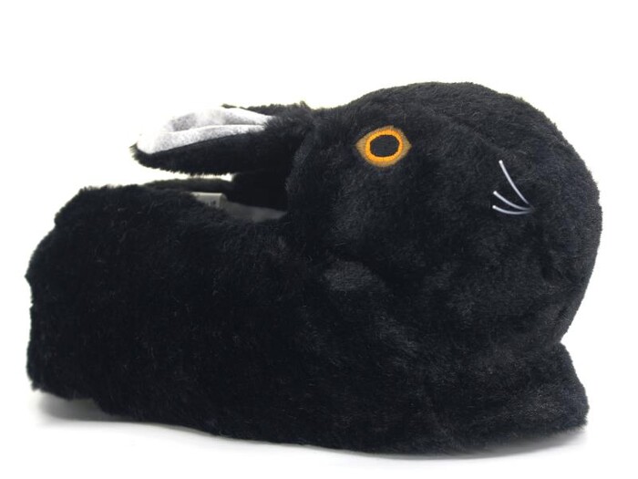 Kar Zenne Tavşanlı Ev Ayakkabısı Tavşanlı Siyah - Kar