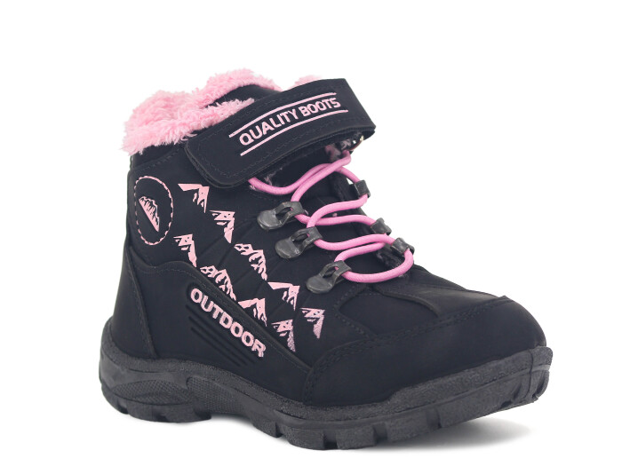 Kebss Filet 7225 Kancalı Kutulu Bot Siyah - Pembe - 1