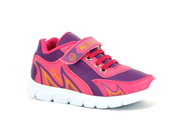 Kebss Filet 7229 Cilt Alevli Spor Ayakkabı Lila - Fuşya