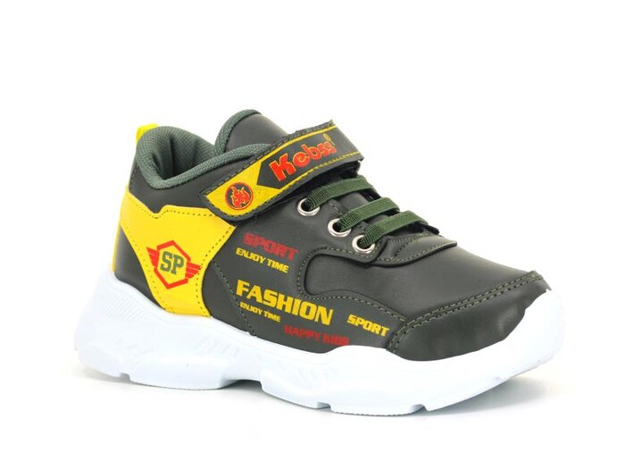 Kebss Filet 7230 Cilt SP Model Spor Ayakkabı Haki - Sarı - Thumbnail