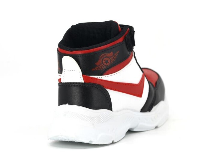 Kebss Filet 7235 Dank Cilt Basket Spor Ayakkabı Kırmızı - Beyaz - Thumbnail