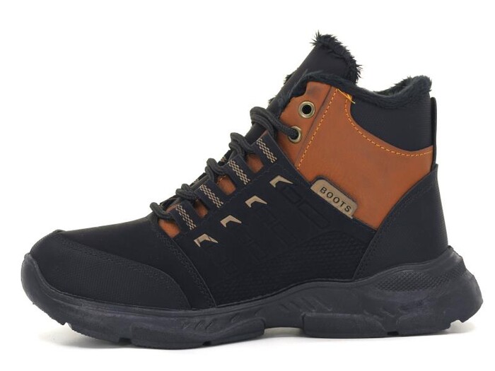 Kebss Garson 7700 Kareli Kutulu Bot Siyah - Taba - Kebss (1)