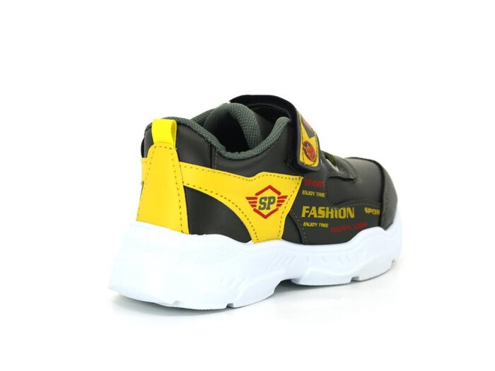 Kebss Patik 7030 Cilt SP Model Spor Ayakkabı Haki - Sarı