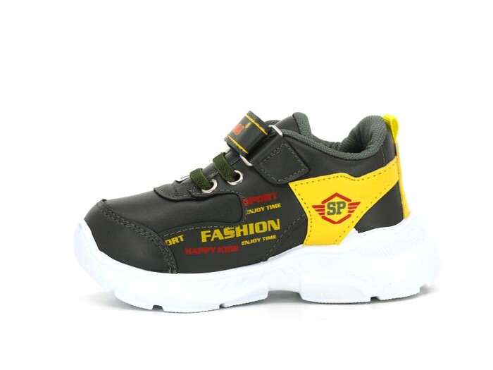 Kebss Patik 7030 Cilt SP Model Spor Ayakkabı Haki - Sarı