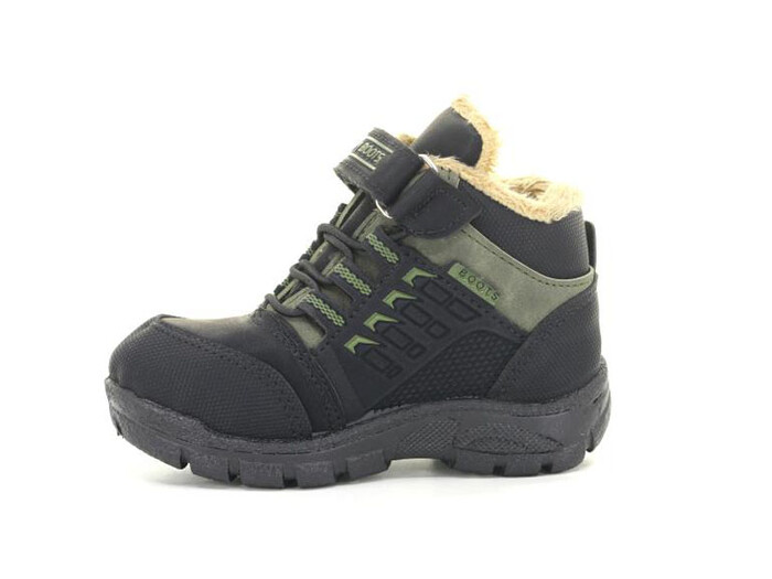 Kebss Patik 7031 Kareli Bot Siyah - Haki - 5