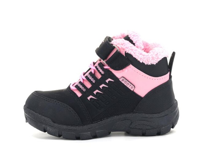 Kebss Patik 7031 Kareli Bot Siyah - Pembe - 2