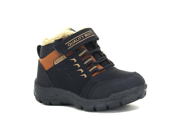 Kebss Patik 7031 Kareli Bot Siyah - Taba - Kebss