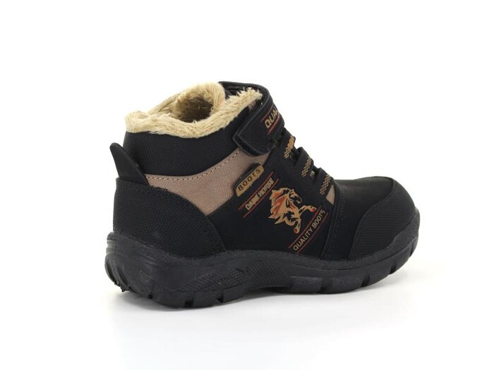 Kebss Patik 7032 Atlı Kutulu Bot Siyah - Vizon - 5