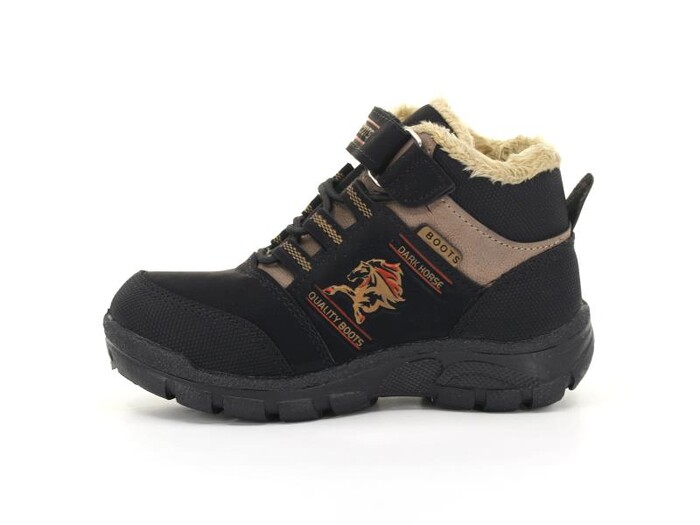 Kebss Patik 7032 Atlı Kutulu Bot Siyah - Vizon - 3