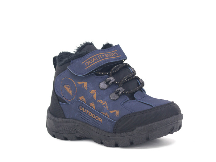 Kebss Patik 7033 Kancalı Kutulu Bot Lacivert - Kebss