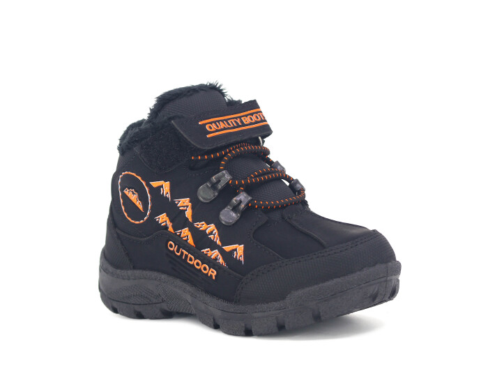 Kebss Patik 7033 Kancalı Kutulu Bot Siyah - Turuncu - Kebss