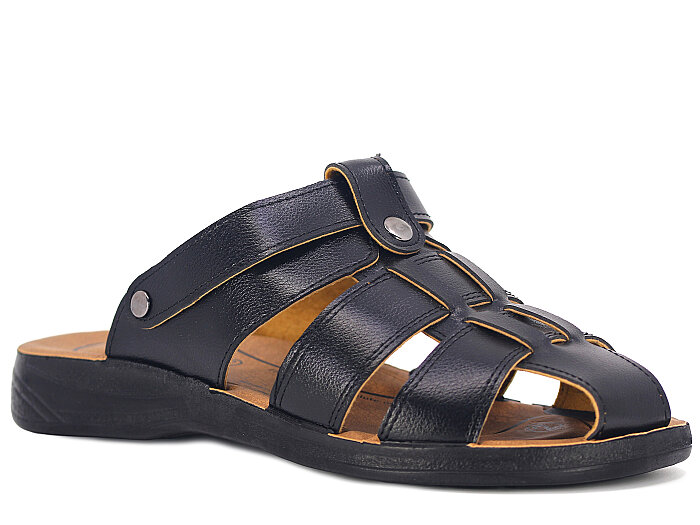 Kevser Merdane 523-B Battal Kapalı Döngülü Terlik Siyah - Kevser