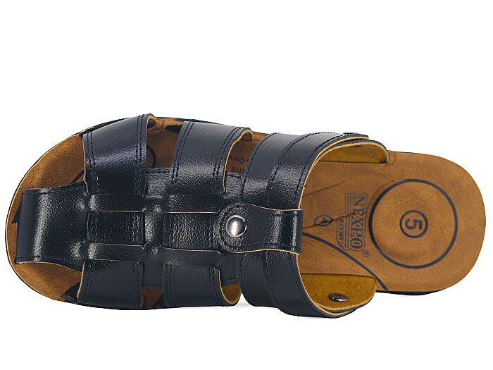 Kevser Merdane 523-B Kapalı Büyük Beden Döngülü Terlik Siyah - 2