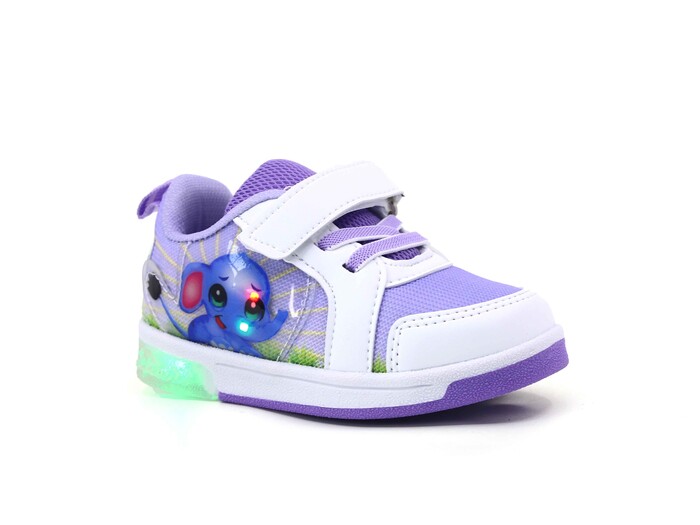 Lafonten Bebe 110 Işıklı Anorak Spor Ayakkabı Beyaz - Lila - 1