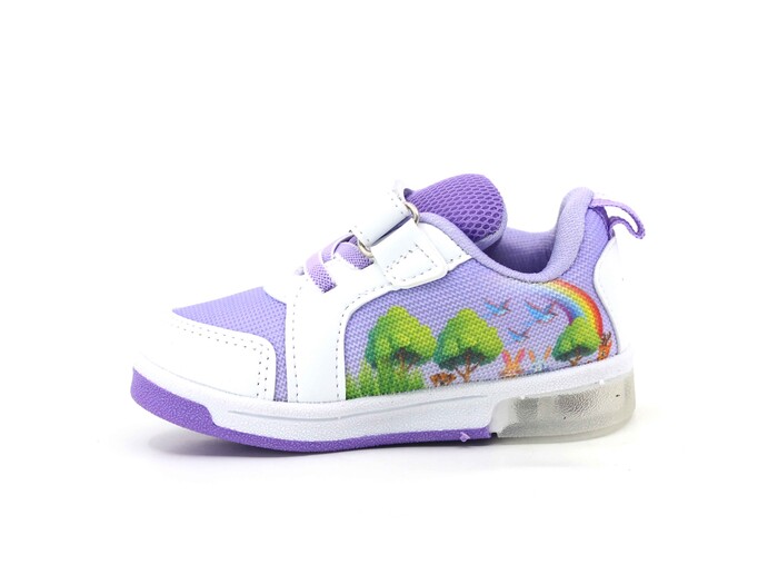 Lafonten Bebe 110 Işıklı Anorak Spor Ayakkabı Beyaz - Lila - 2