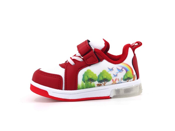 Lafonten Bebe 110 Işıklı Anorak Spor Ayakkabı Kırmızı - Beyaz - Lafonten (1)