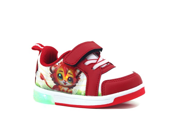 Lafonten Bebe 110 Işıklı Anorak Spor Ayakkabı Kırmızı - Beyaz - 1