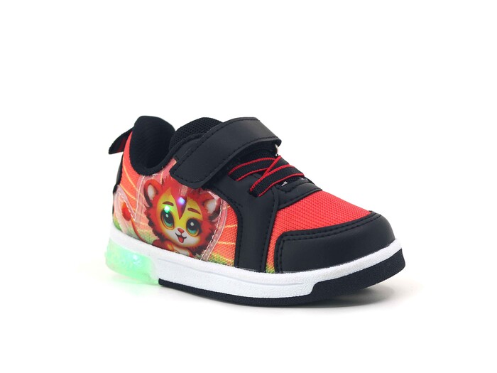 Lafonten Bebe 110 Işıklı Anorak Spor Ayakkabı Siyah - Kırmızı - Lafonten