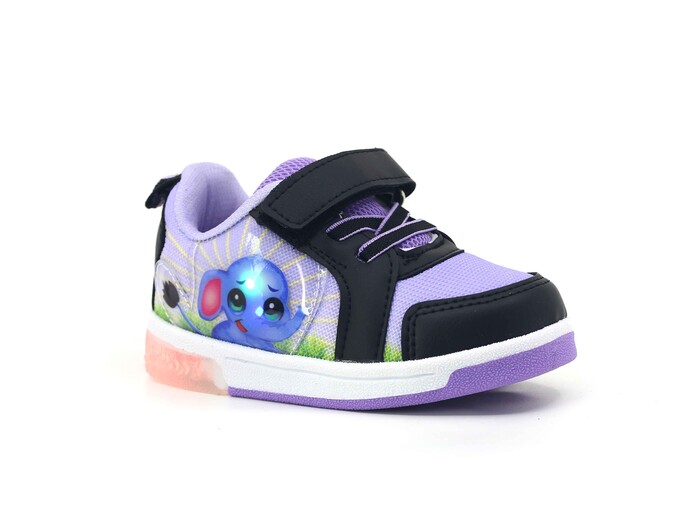 Lafonten Bebe 110 Işıklı Anorak Spor Ayakkabı Siyah - Lila - 1