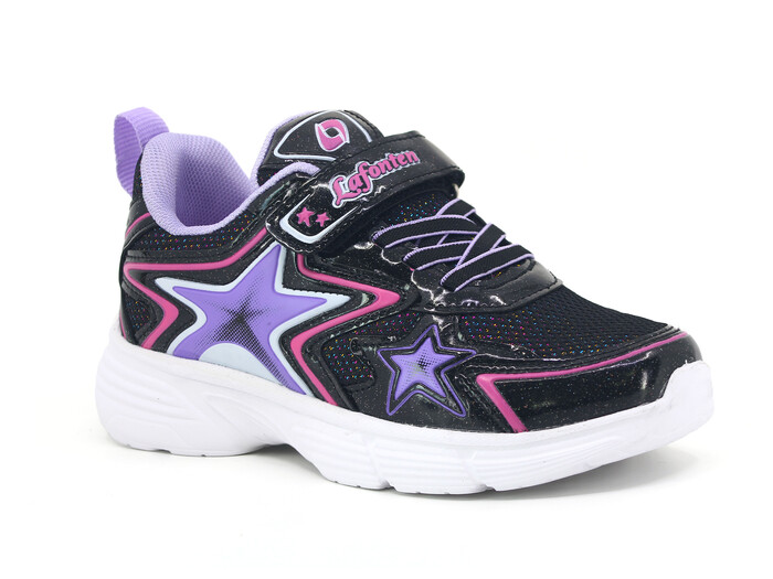 Lafonten Filet 743 Rugan Simli Anorak Spor Ayakkabı Siyah - Lila - Lafonten